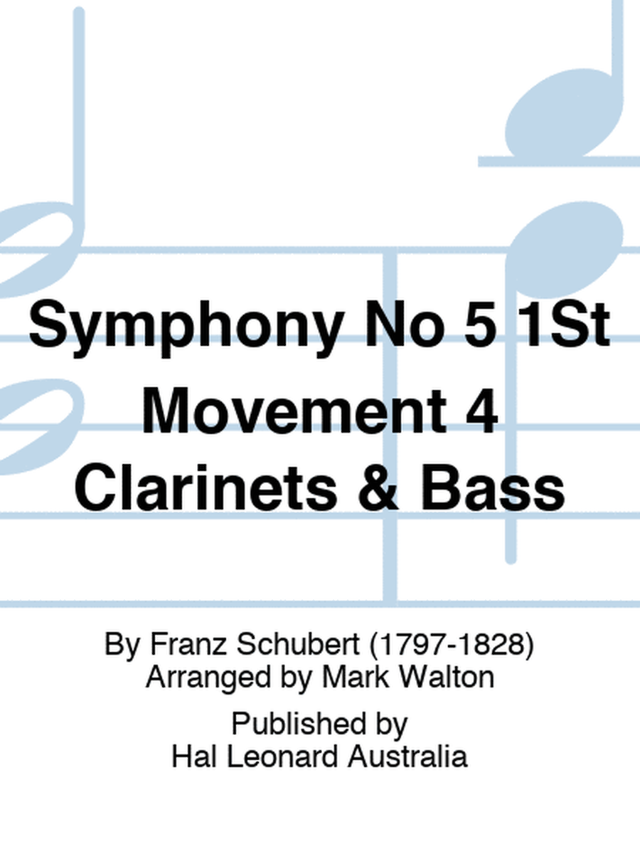 Symphony No 5 1St Movement 4 Clarinets & Bass