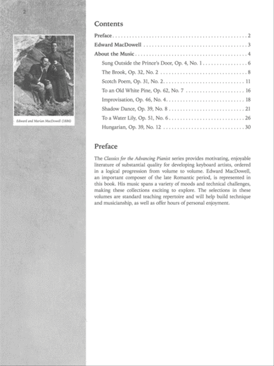 Classics for the Advancing Pianist -- Edward MacDowell, Book 2 Piano Solo scores gallery preview page 2