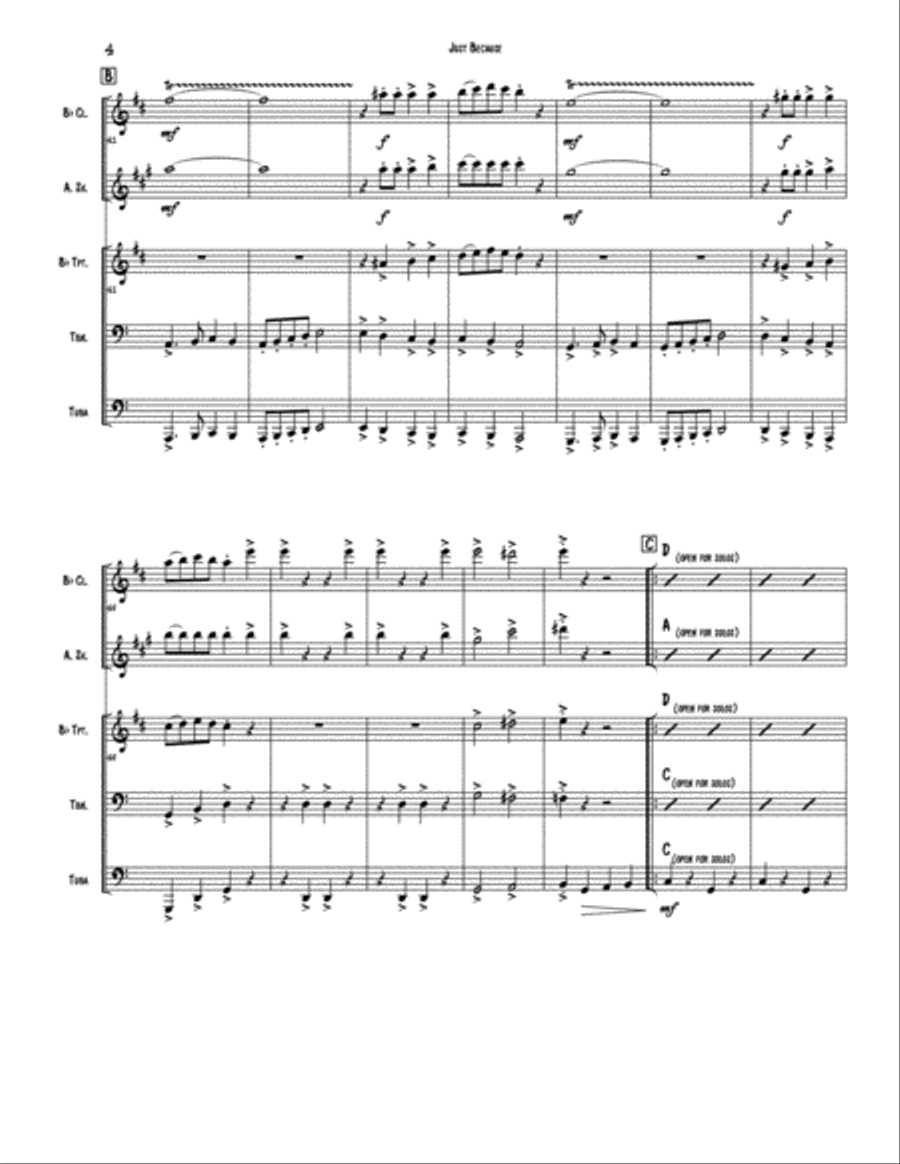 Just Because Small Ensemble scores gallery preview page 4
