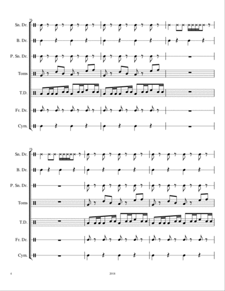 Drumline 2 Marching Band scores gallery preview page 4