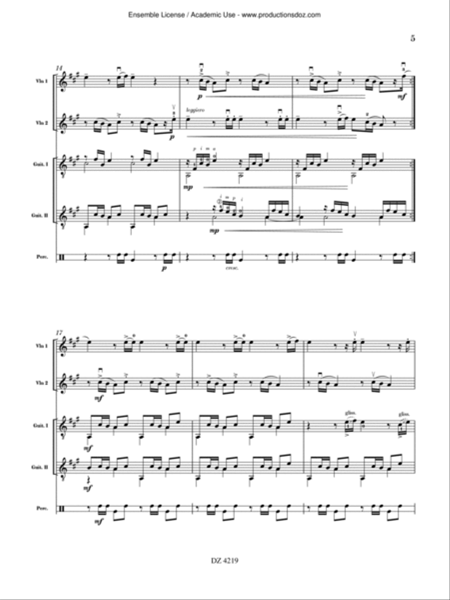 4 Évocations Violin scores gallery preview page 5