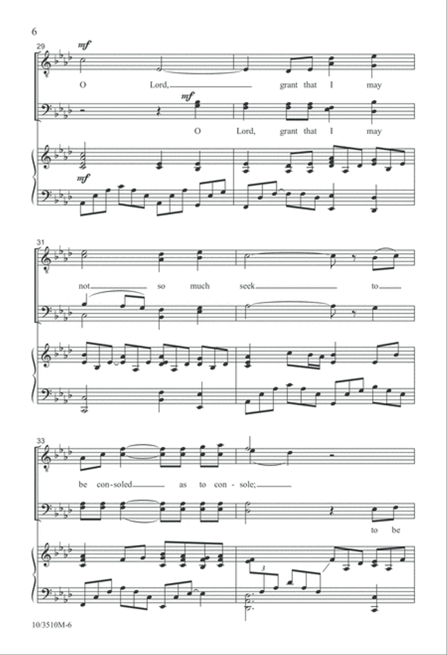 Make Me An Instrument of Thy Peace TTBB scores gallery preview page 6