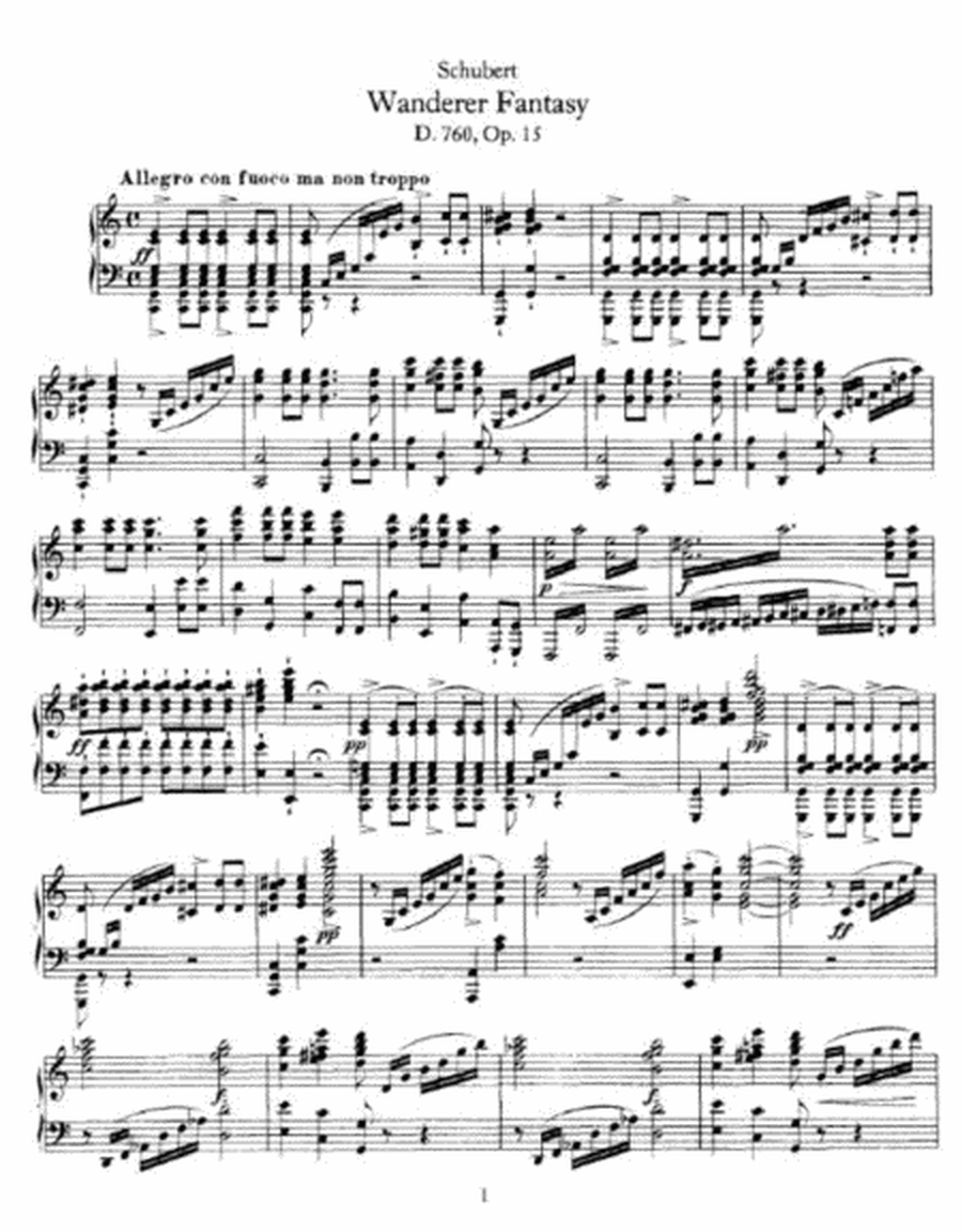 Schubert - Wanderer Fantasy D. 760, Op. 15