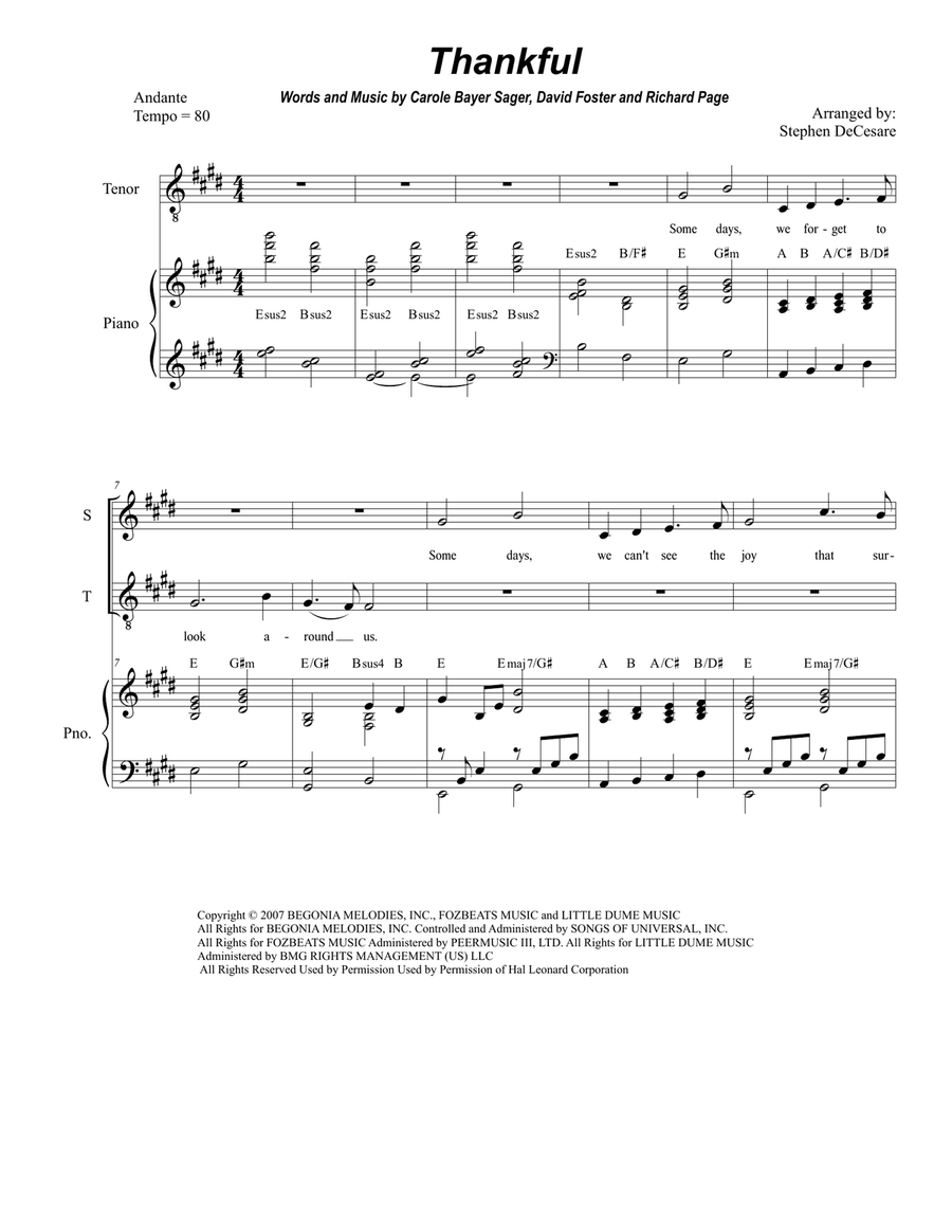 Thankful 2-Part scores gallery preview page 1