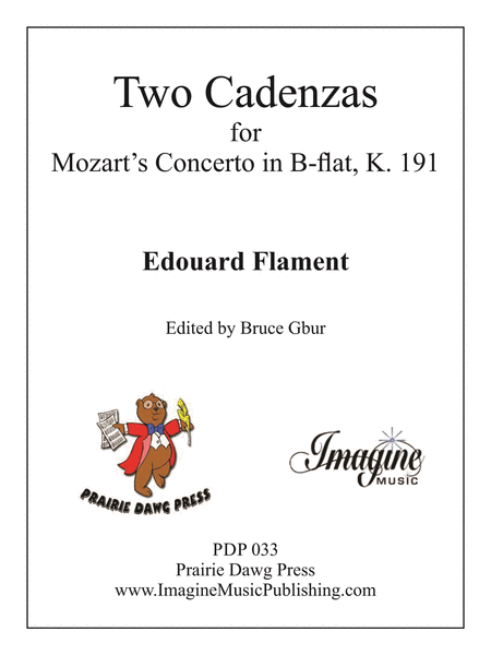 Two Cadenzas for Concerto in Bb Major, K191 Cadenzas