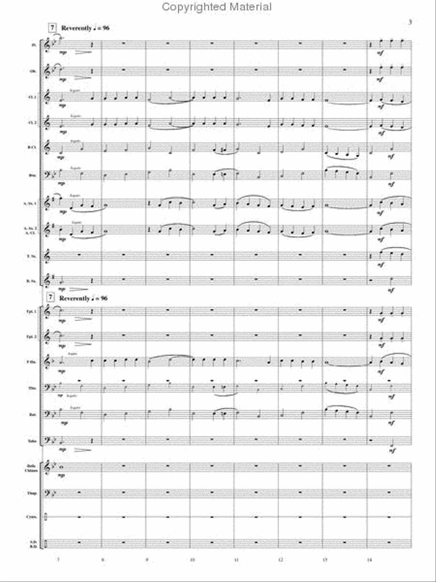 Swedish Hymn of Praise Concert Band scores gallery preview page 3