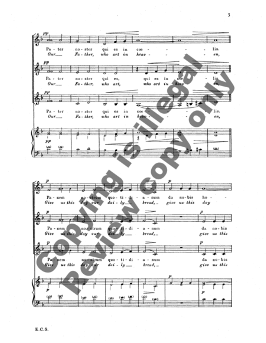 Pater Noster (The Lord's Prayer) SSAA scores gallery preview page 8