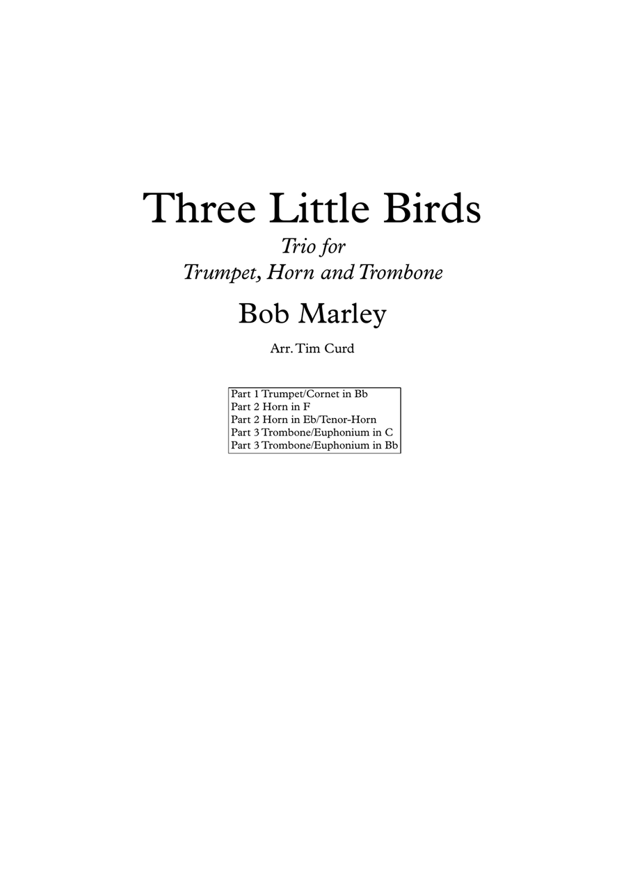 Three Little Birds Brass Ensemble scores gallery preview page 1