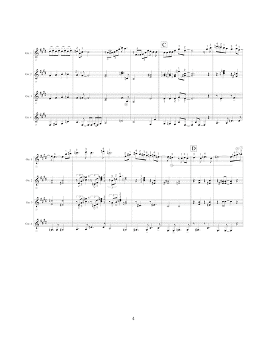 Laurindo Almeida Guitar Quartets Guitar Ensemble scores gallery preview page 5