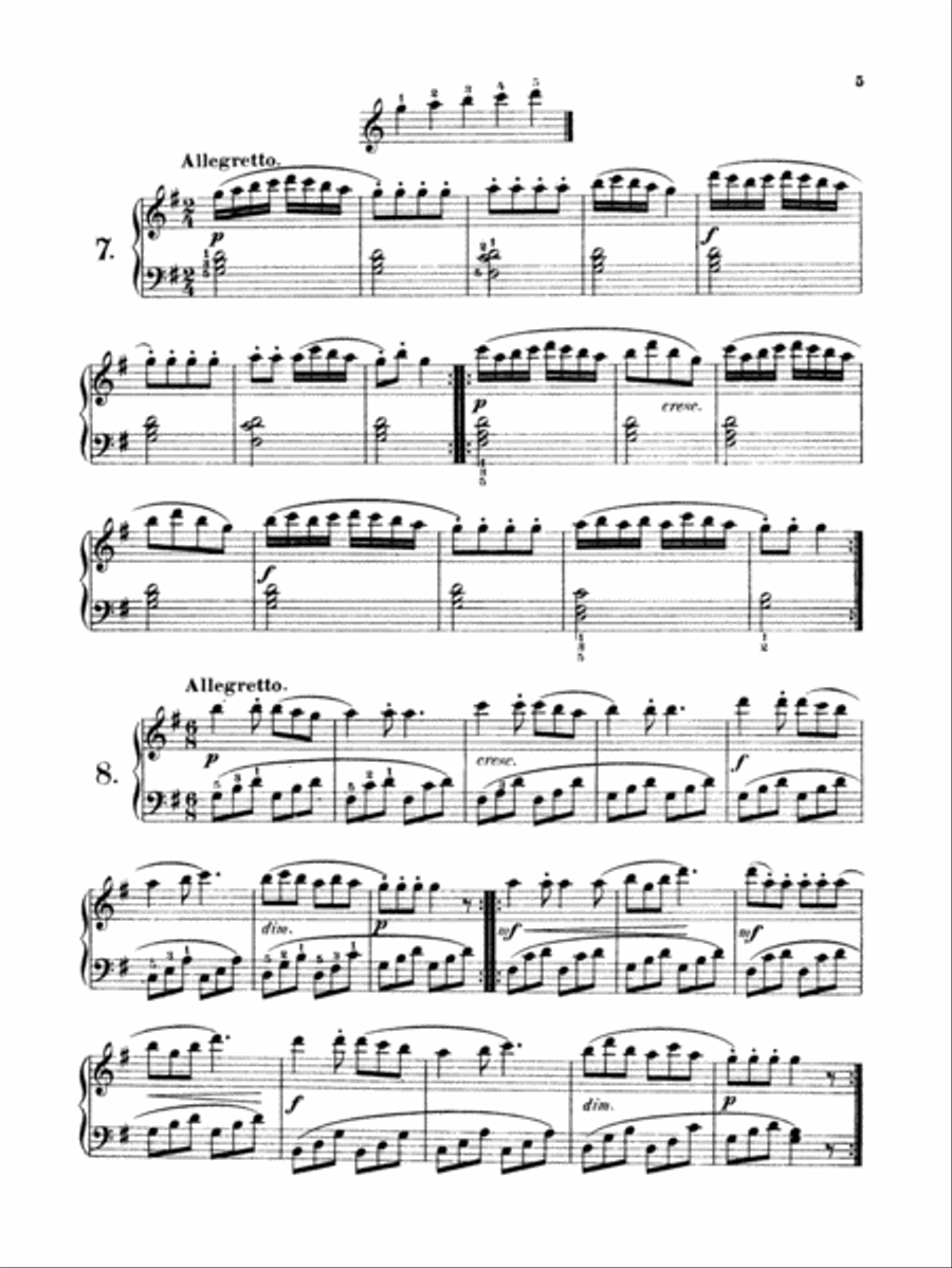Czerny: Five Finger Studies, Op. 777 Piano Method scores gallery preview page 5
