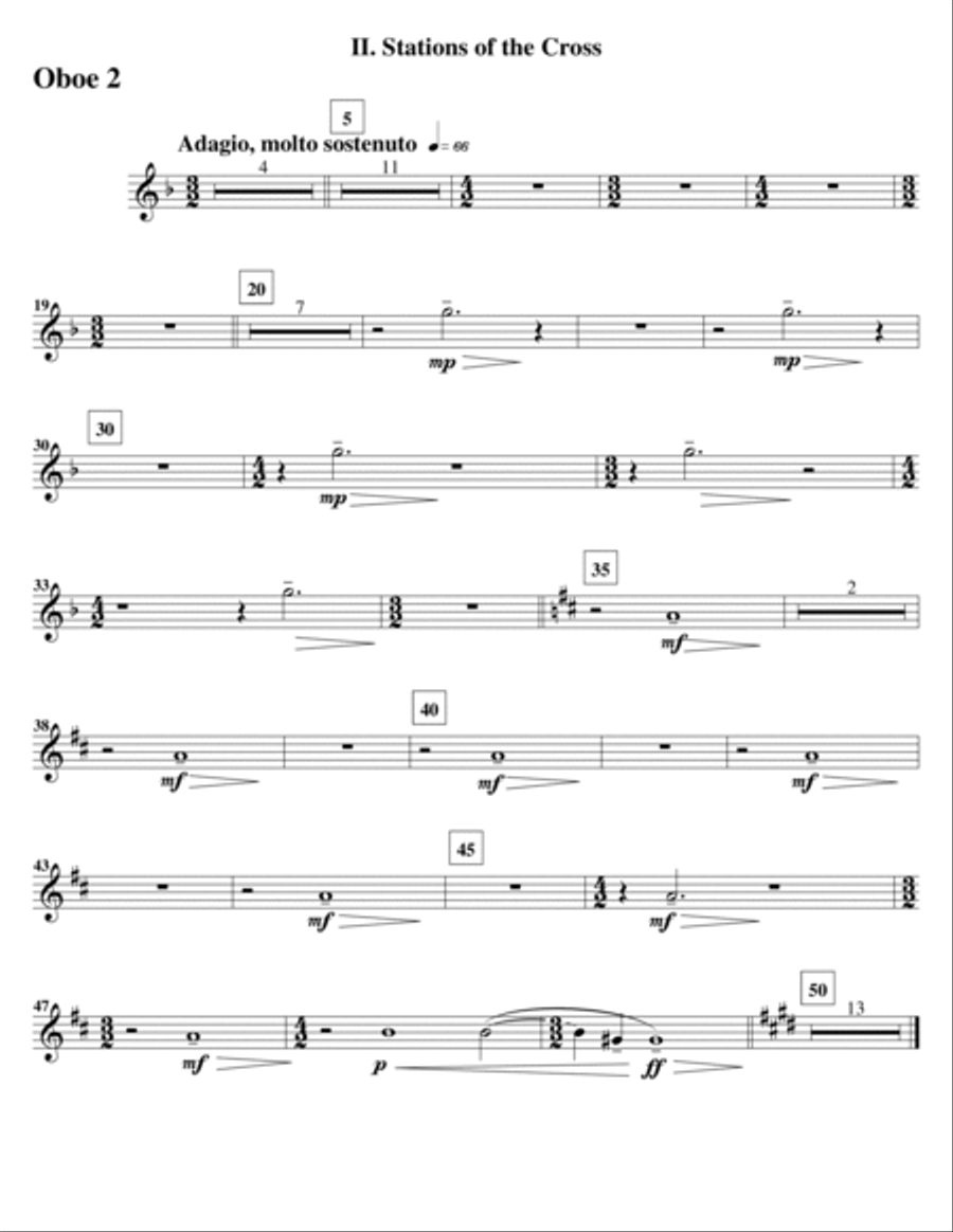 Three Symphonic Moments - II. Stations of the Cross (Set of Parts) Full Orchestra scores gallery preview page 5