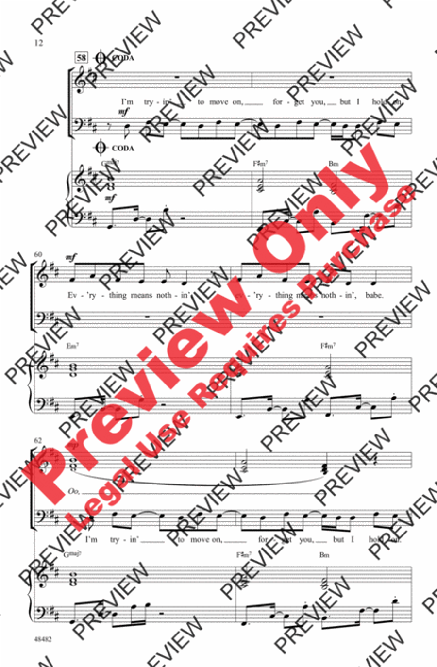 If I Can't Have You 4-Part scores gallery preview page 12