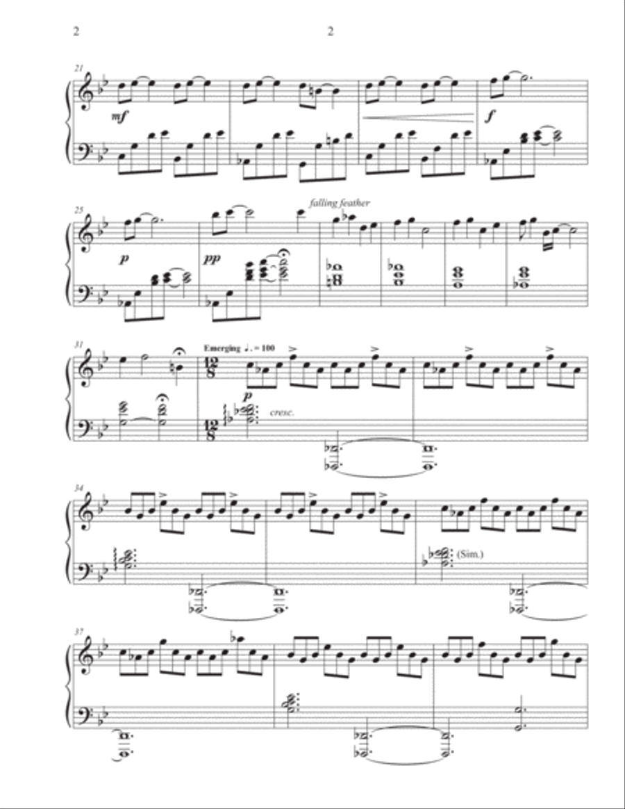 2 'a promise' Piano Solo scores gallery preview page 2