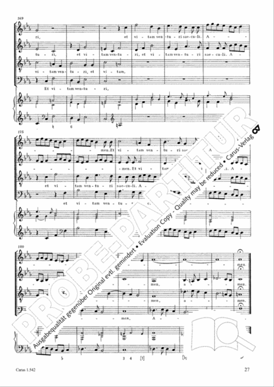 Messa a quattro voci da cappella 4-Part scores gallery preview page 28