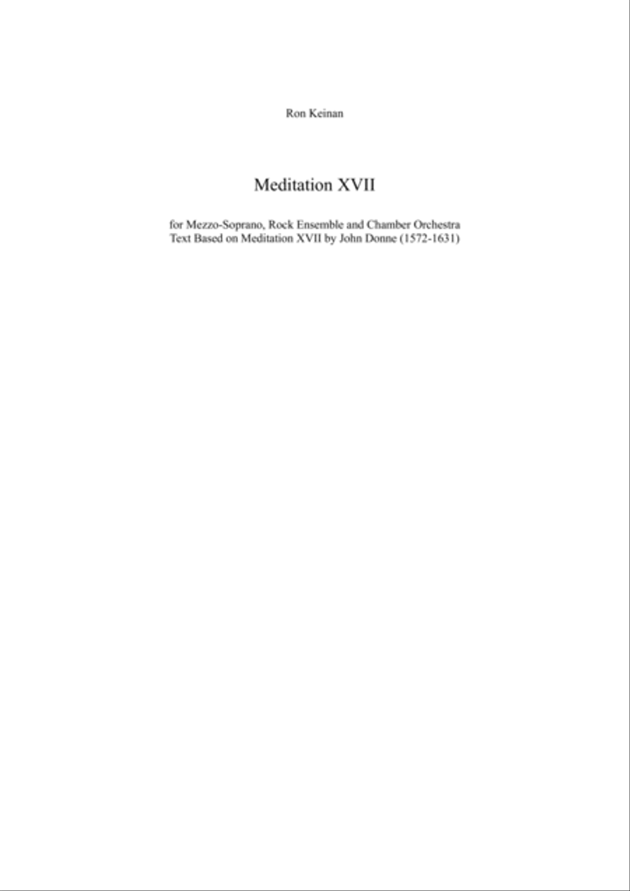Meditation XVII - Full Score Chamber Orchestra scores gallery preview page 1