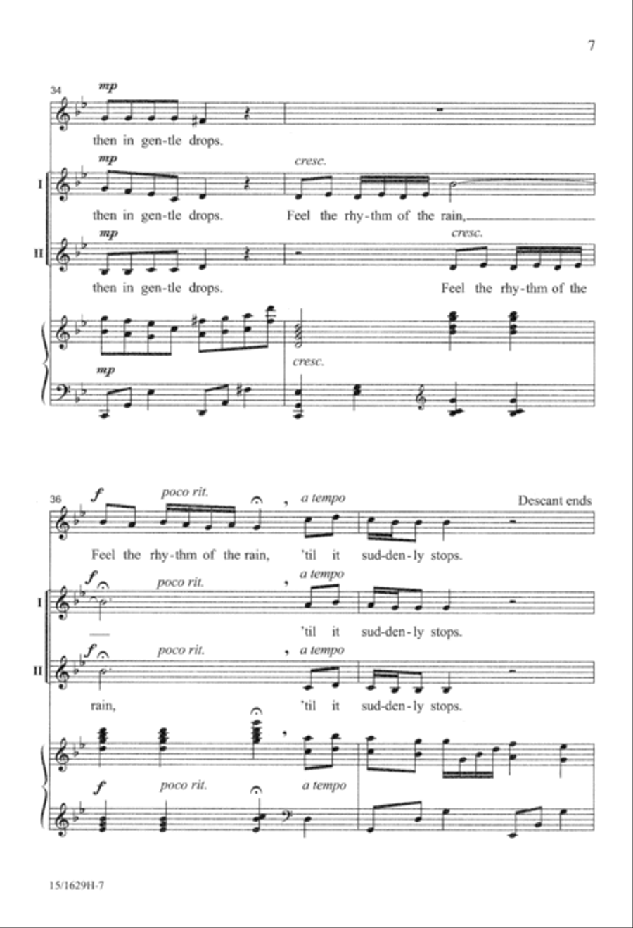 Rhythm of the Rain 3-Part scores gallery preview page 7