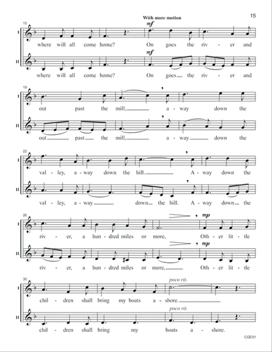 A Cappella! Volume I - Two Part Treble Complete Edition (Reproducible) 2-Part scores gallery preview page 9