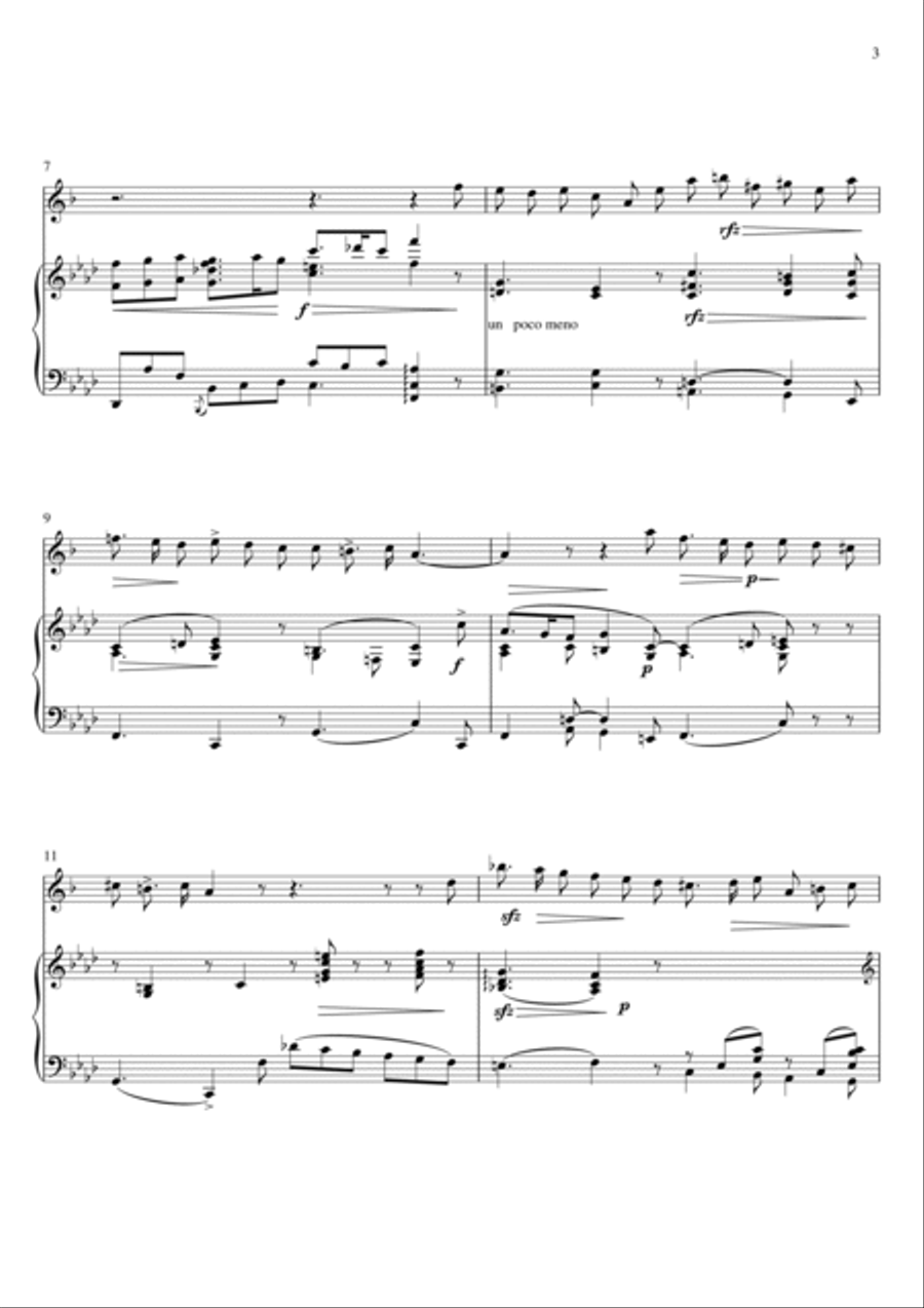 Legrenzi - Che fiero costume (Piano and Alto Sax) Small Ensemble scores gallery preview page 3