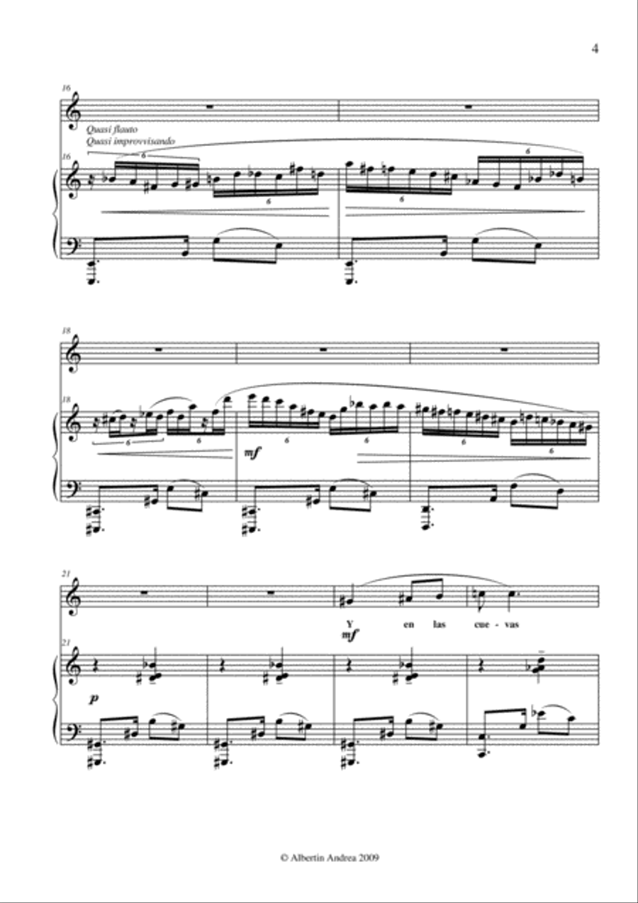 Ballata Notturna Alto Voice scores gallery preview page 6