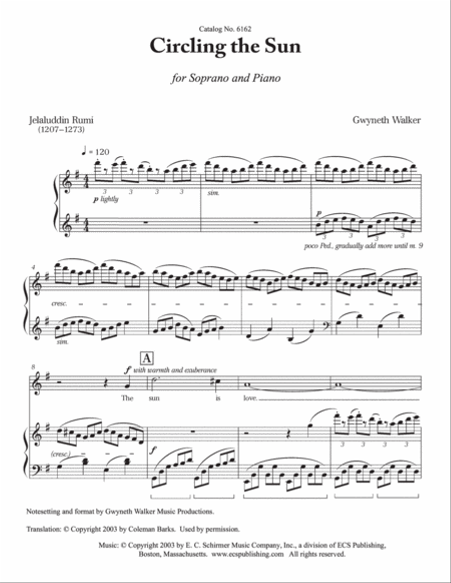 Circling the Sun High Voice scores gallery preview page 1