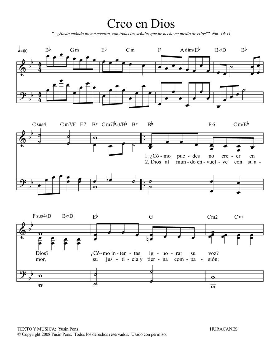 Creo en Dios Voice scores gallery preview page 1