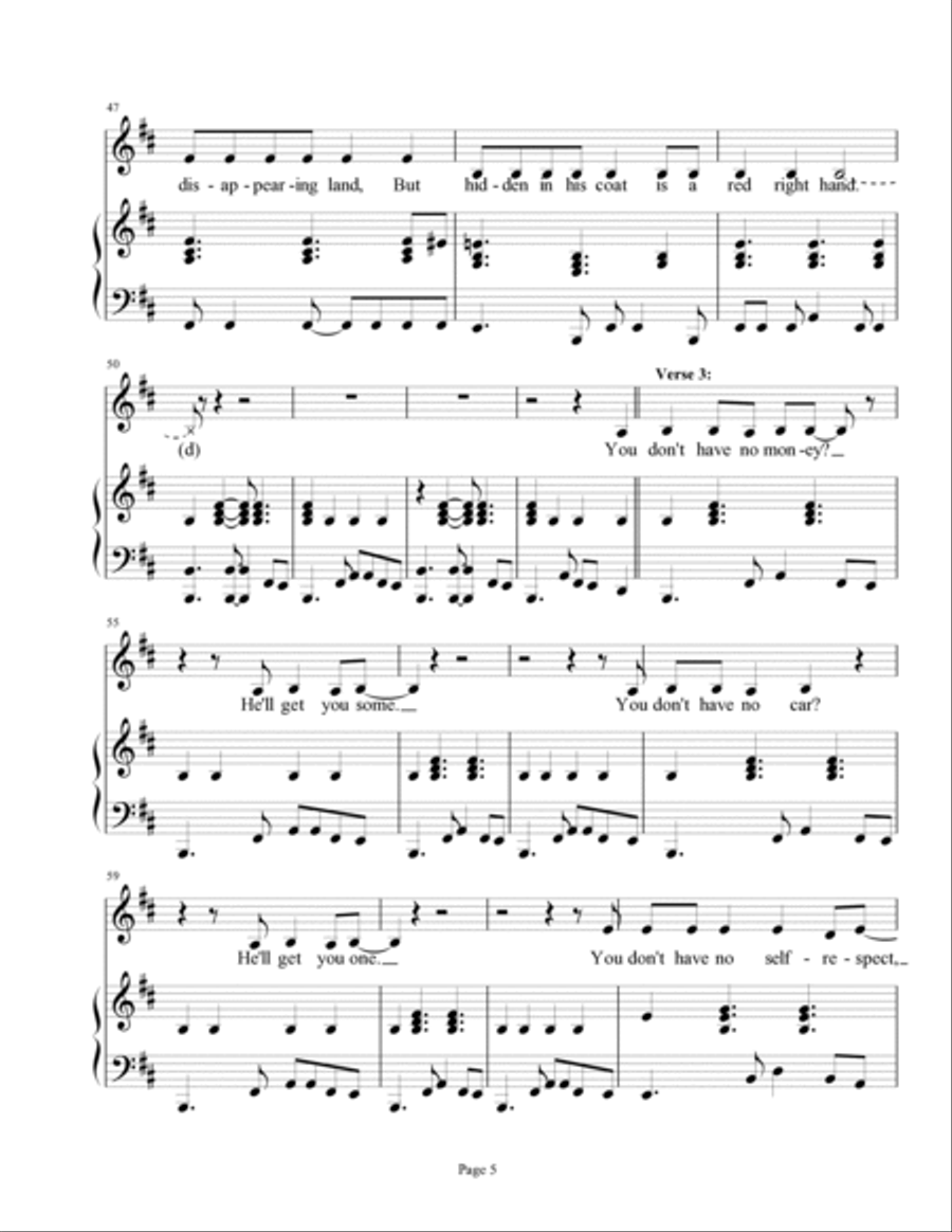 Red Right Hand Voice scores gallery preview page 5