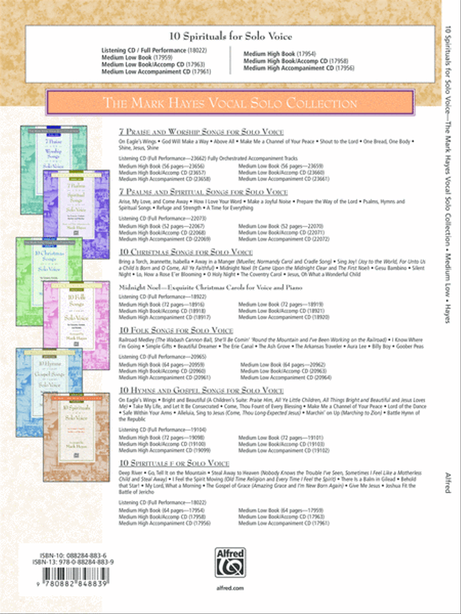 The Mark Hayes Vocal Solo Collection -- 10 Spirituals for Solo Voice Voice Solo scores gallery preview page 2