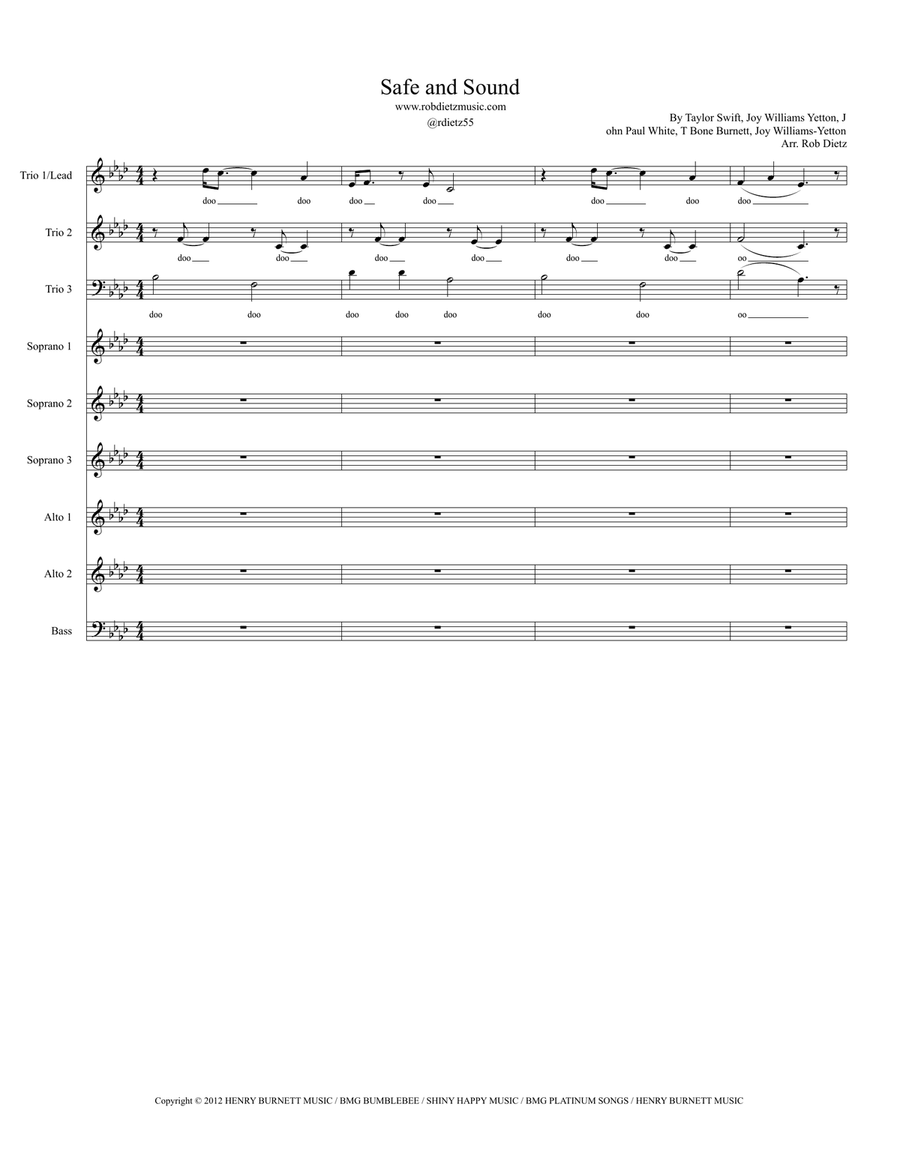 Safe & Sound SSA scores gallery preview page 1
