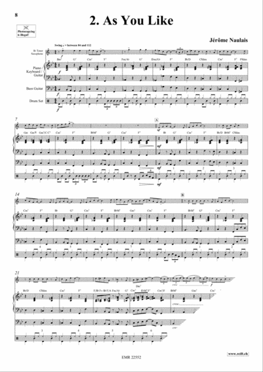 Play With Your Band Volume 1 Tenor Saxophone scores gallery preview page 4