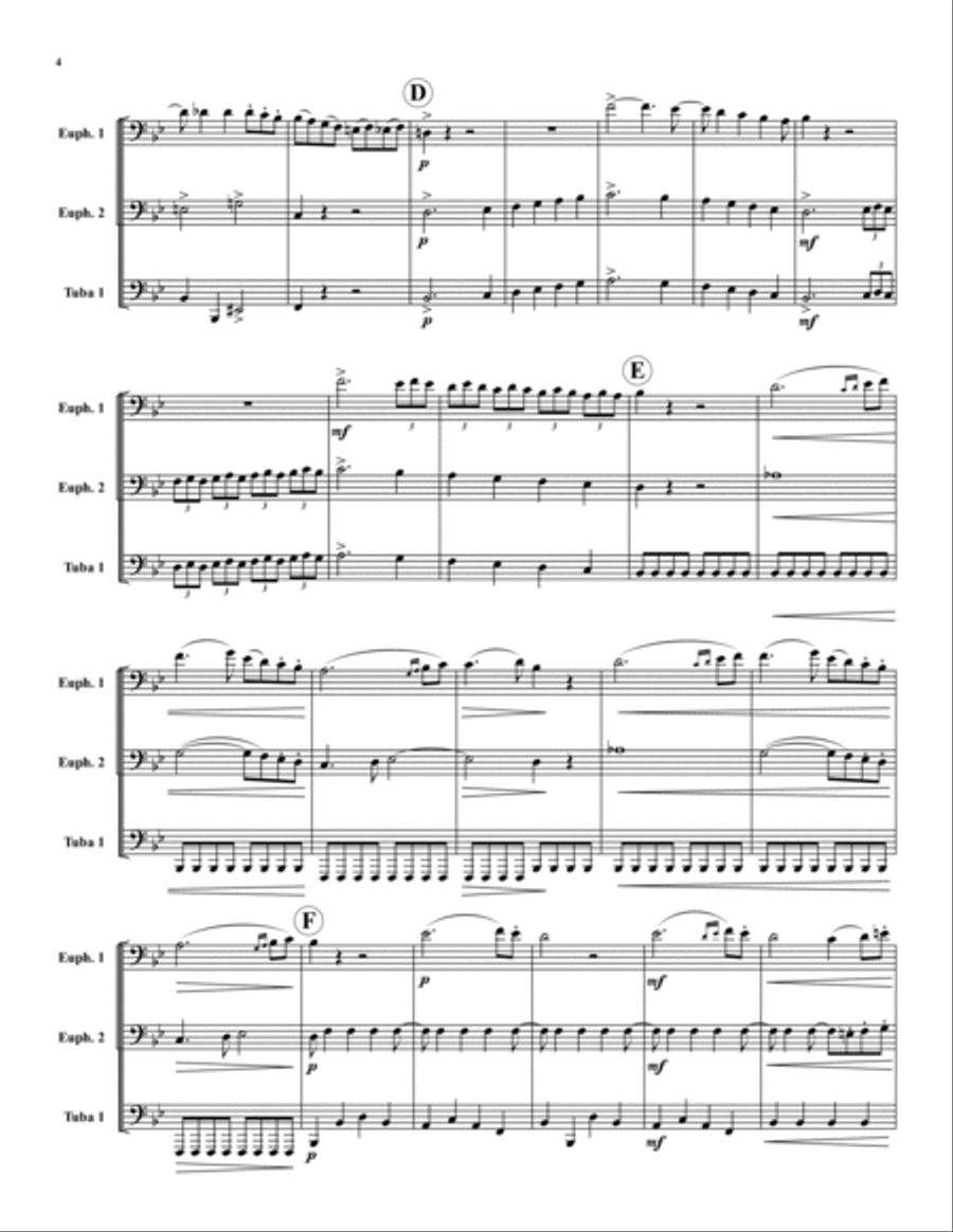 Six Trios Brass Trio scores gallery preview page 4