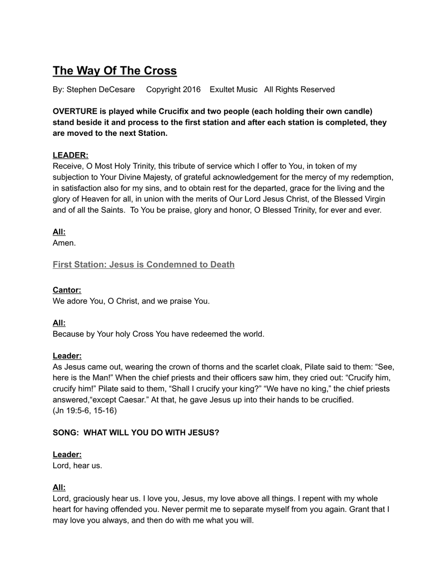 The Way Of The Cross (A Lenten Cantata) (Vocal Score) 4-Part scores gallery preview page 2