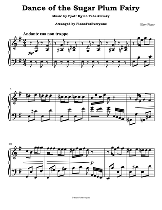 Dance of the Sugar Plum Fairy - Tchaikovsky (Easy Piano)
