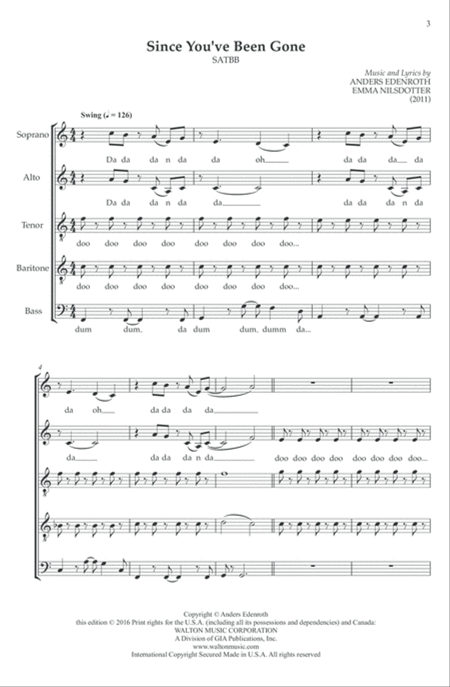 Since You've Been Gone Since You've Been Gone Choir scores gallery preview page 4