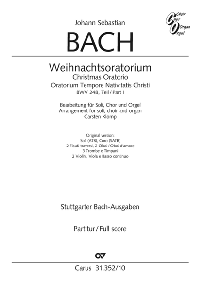 Christmas Oratorio, Part I: For the First Day of Christmas.