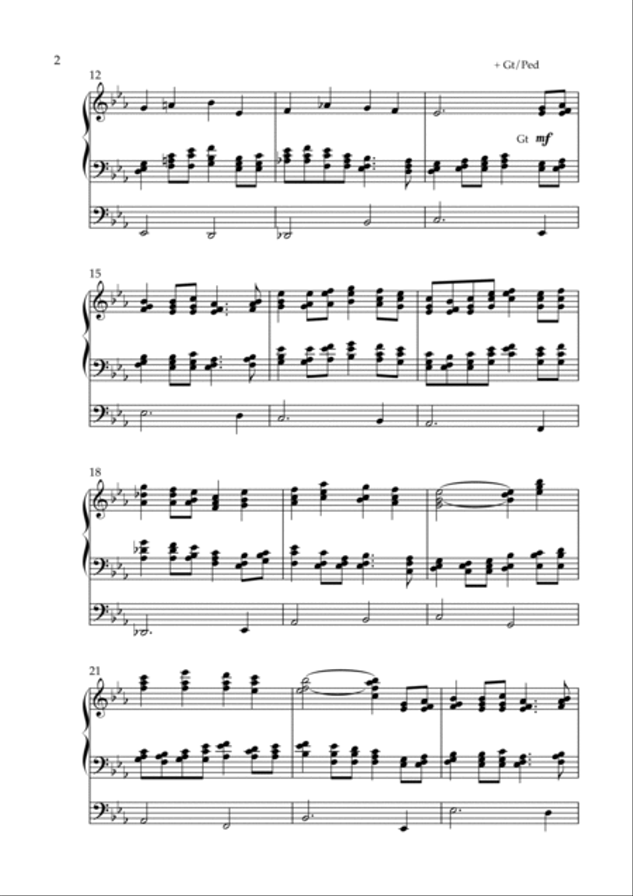 Meditation on Potsdam, Op. 212 (Organ Solo) by Vidas Pinkevicius Organ Solo scores gallery preview page 2