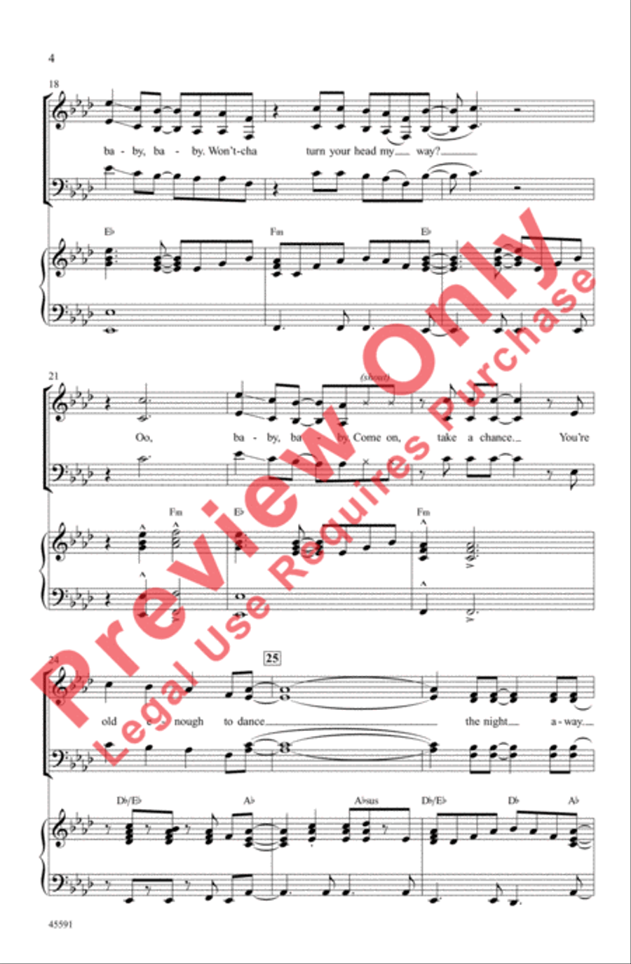 Dance the Night Away 4-Part scores gallery preview page 4