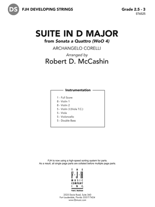 Suite in D Major: Score
