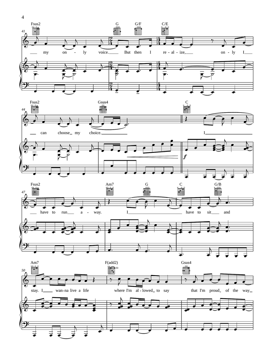 My Days Piano, Vocal, Guitar scores gallery preview page 4