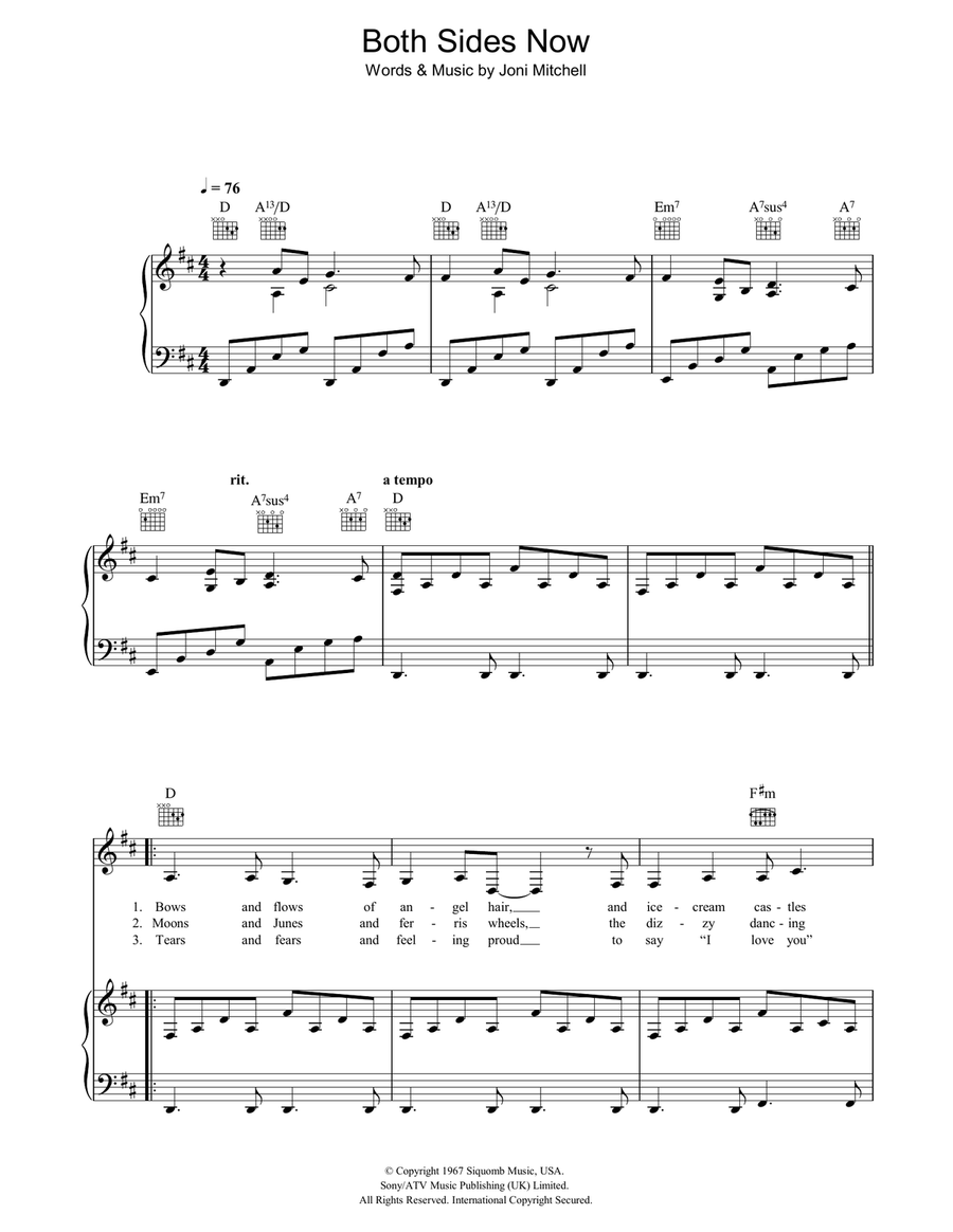 Both Sides Now Both Sides Now Acoustic Guitar scores gallery preview page 1