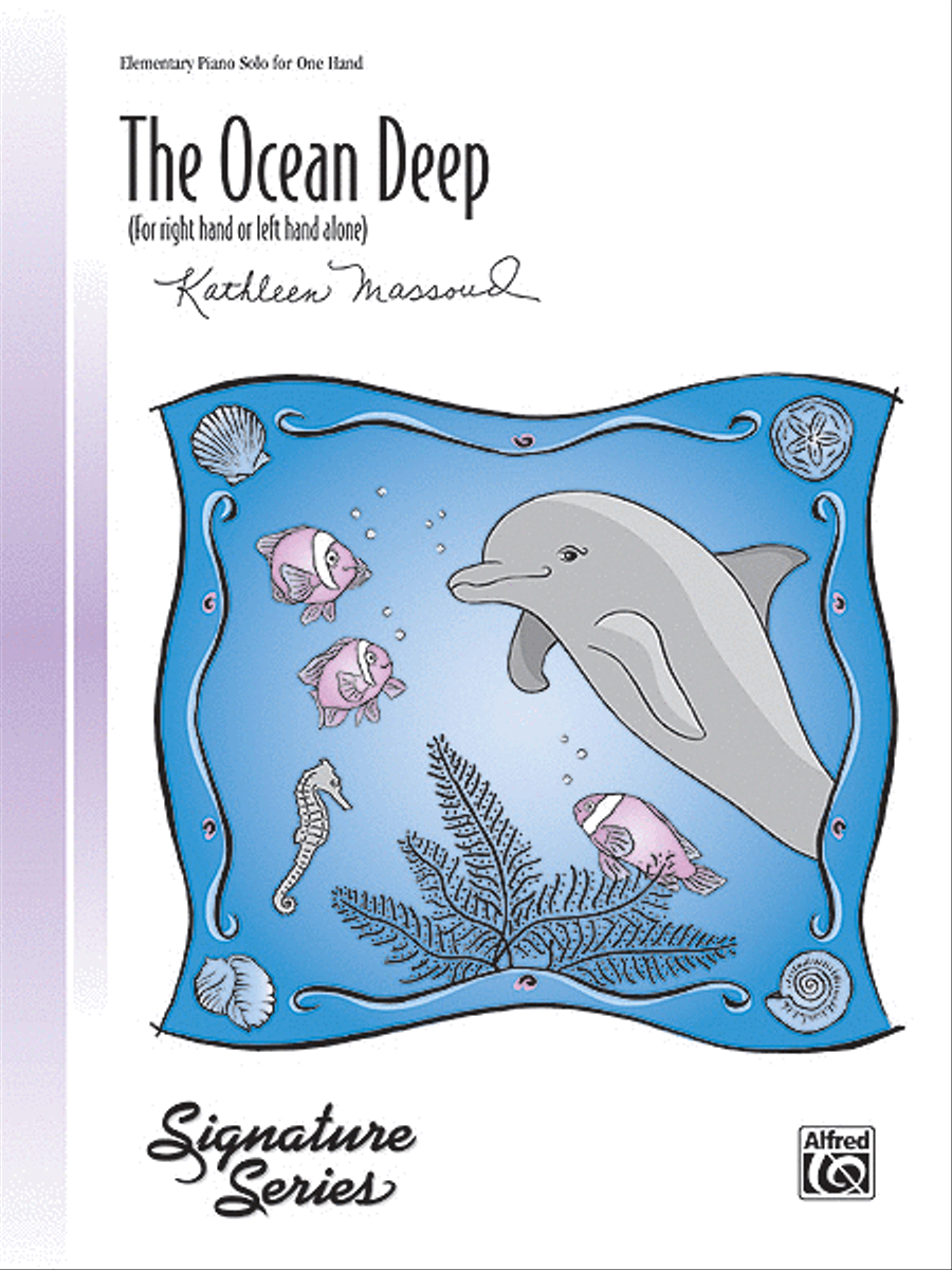 The Ocean Deep (for right hand or left hand alone) Easy Piano scores gallery preview page 1