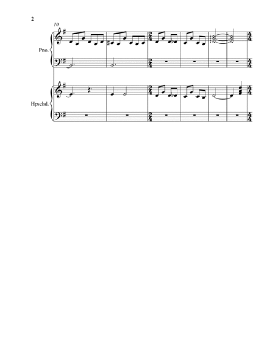 Opus 41 - Barock dancing theme Harpsichord scores gallery preview page 2