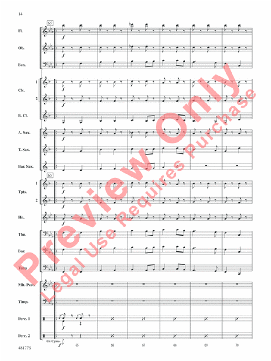 English Folk Song Suite Concert Band scores gallery preview page 15