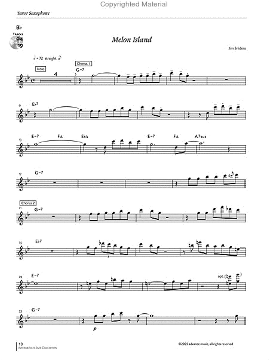 Intermediate Jazz Conception Tenor Saxophone Tenor Saxophone scores gallery preview page 3