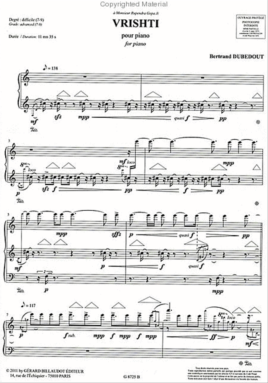 Vrishti Vrishti Piano Solo scores gallery preview page 2