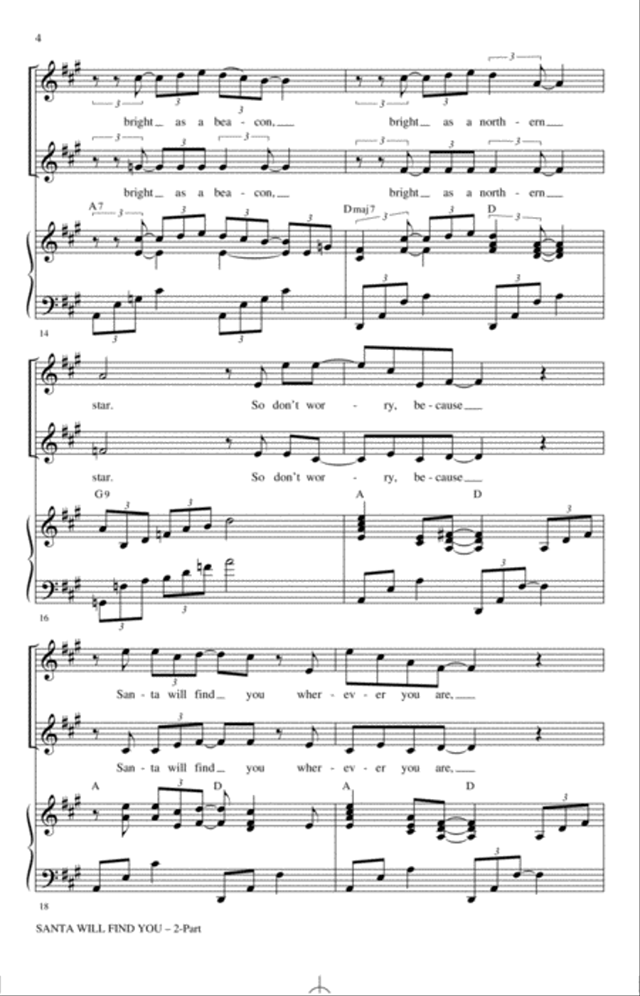 Santa Will Find You Santa Will Find You 2-Part scores gallery preview page 3