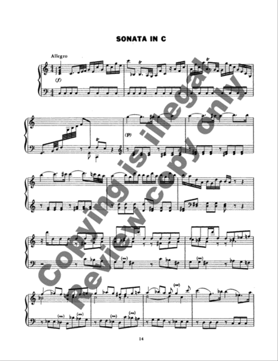 Six Sonatas for Keyboard Piano scores gallery preview page 10