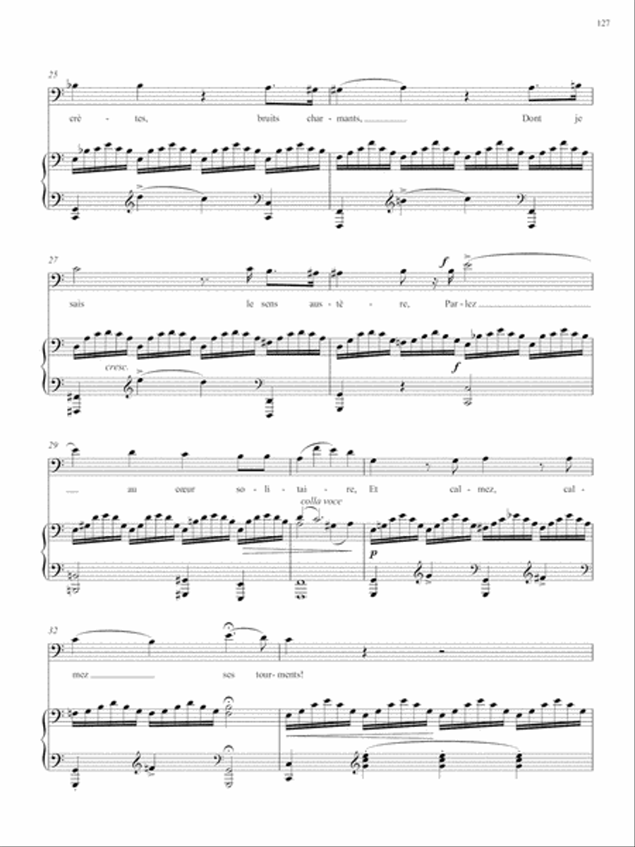 Op. 21, No. 5: Feuilles qui chuchotez from Songs of Gouvy, V2 Voice Solo scores gallery preview page 5