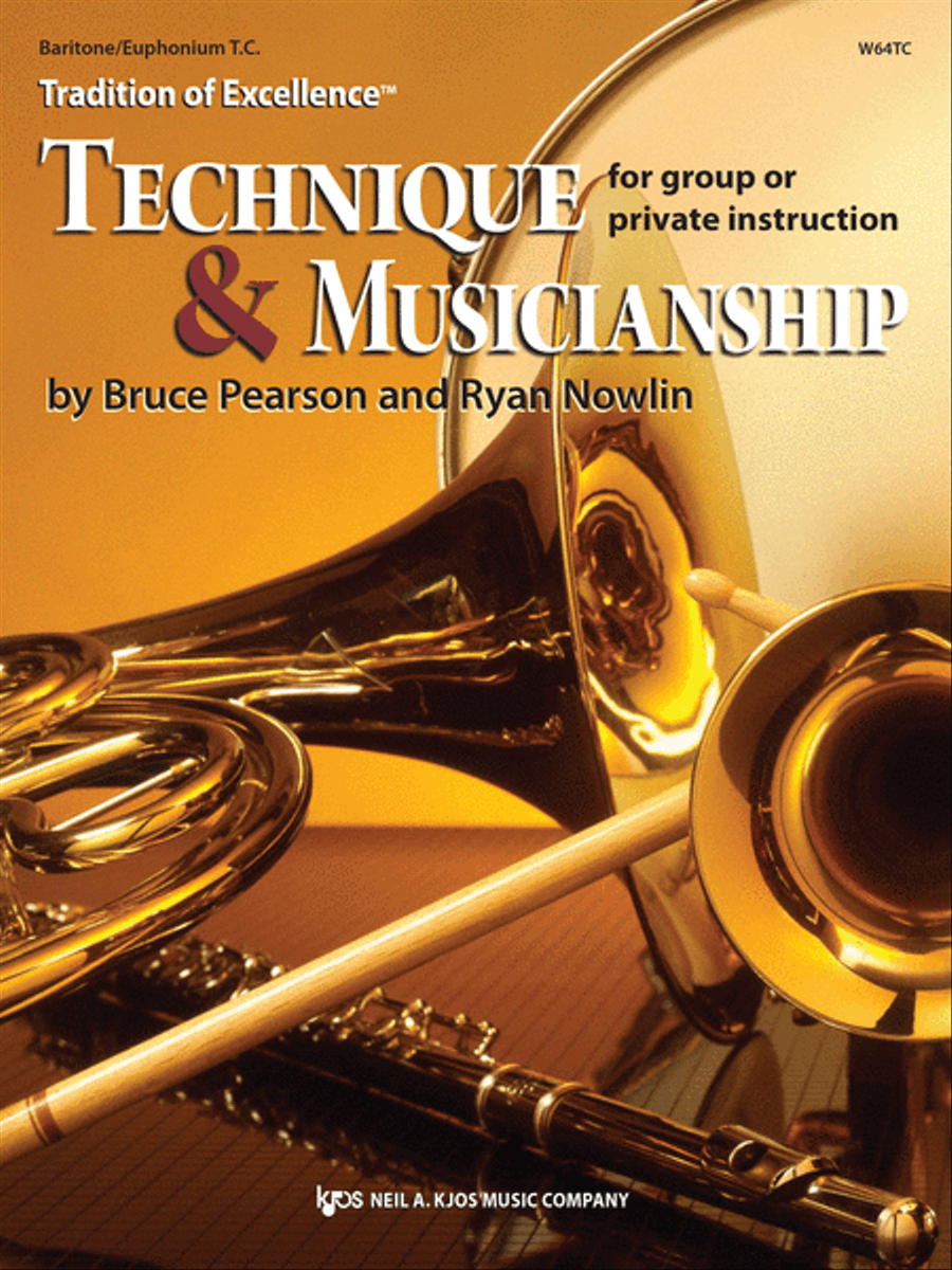 Tradition of Excellence: Technique and Musicianship - Baritone/Euphonium T.C. Concert Band Methods scores gallery preview page 1