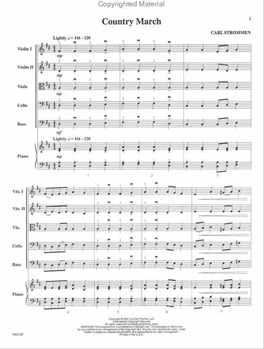 Country March String Orchestra scores gallery preview page 2