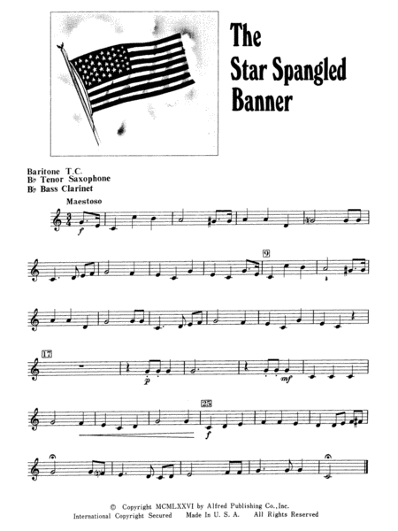 The Star Spangled Banner: Baritone T.C.